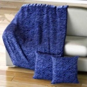 BLUE ZEBRA BLANKET SET